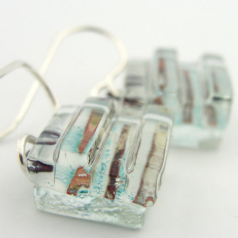 Bronze Cube Earrings