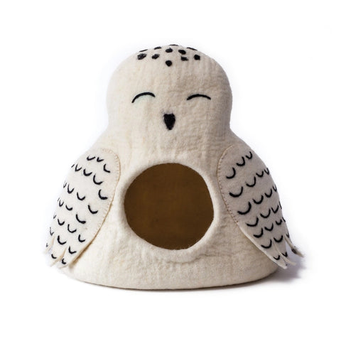 Snowy Owl Wool Pet Cave