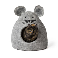 Grey Mouse Wool Pet Cave