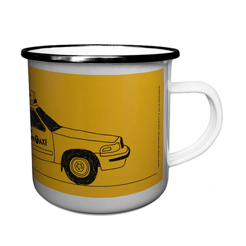 Taxi Dog Camp Mug by Julia Rothman