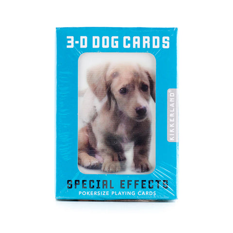 3D Dogs Playing Cards