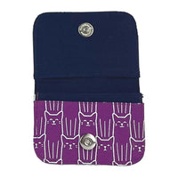 Cat Cotton Card Holder Purple