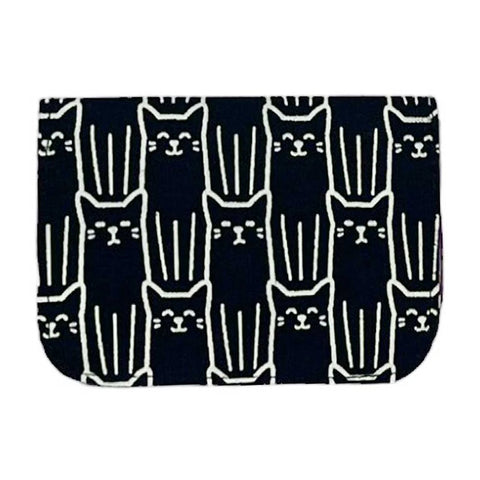 Cat Cotton Card Holder Black