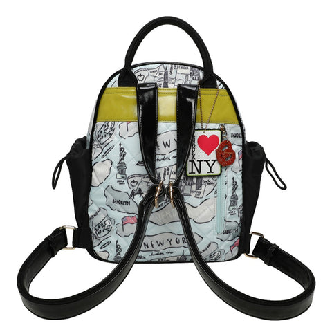 corgi lifestyle mini backpack Vendula New York City Cats & Corgis Zoe Backpack | Green