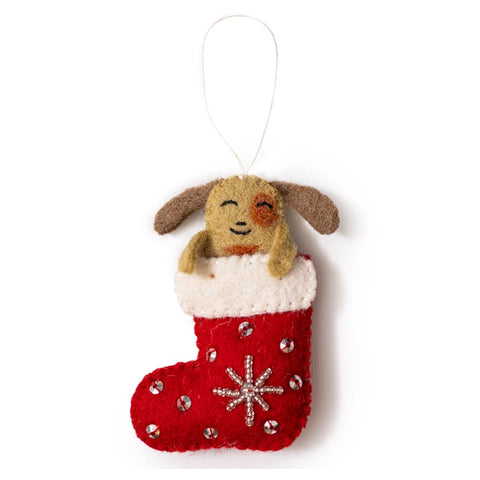 Dog Stocking Felt Ornament