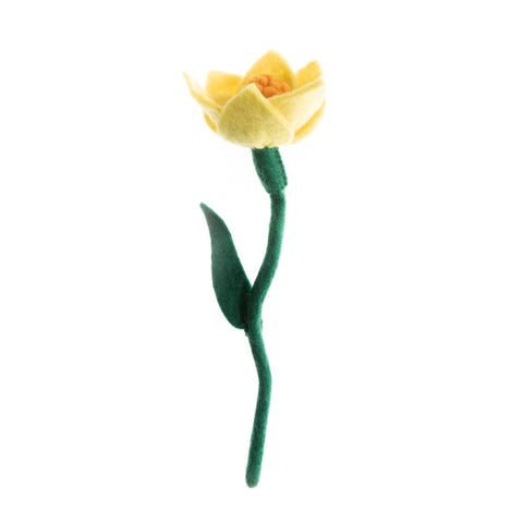 Bright Yellow Daffodil Felt Flower