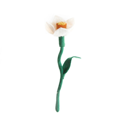 White Daffodil Felt Flower