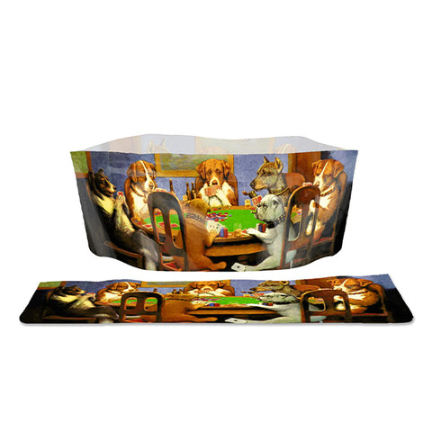 Dog Poker Collapsible Dog Food Bowl Dish Set