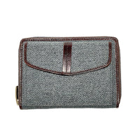 Black Grey Tweed Wallet