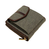 Black Grey Tweed Wallet