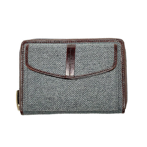 Black Grey Tweed Wallet