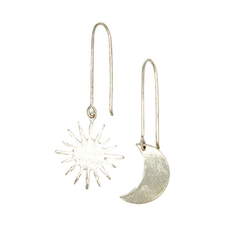 Cosmic Drop Silver Earrings