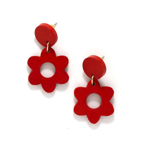 Red Hot Clay Earrings