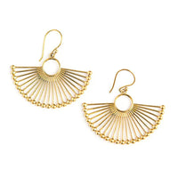 Palm Leaf Fan Earrings