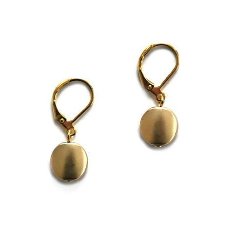 Gold Disc Earrings