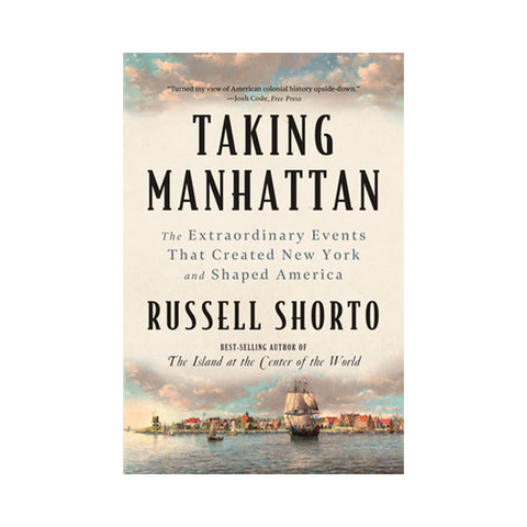 A book cover of an illustration of a painting featuring ships in the harbor with the text in the center of the book 