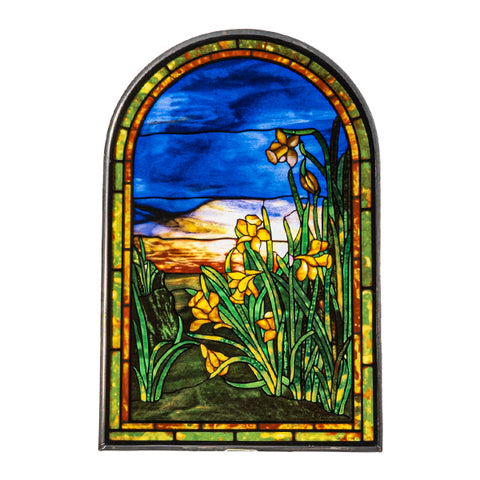 Louis C. Tiffany Daffodils Glass Panel