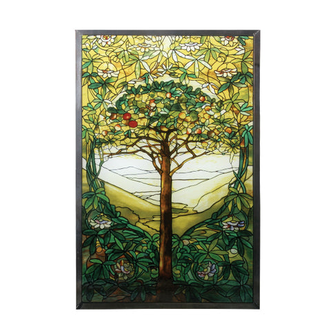 Louis C. Tiffany Tree of Life Glass Panel