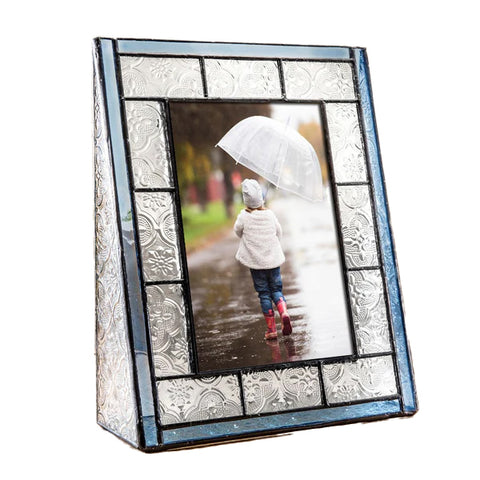 Vintage Pale Blue Glass Frame