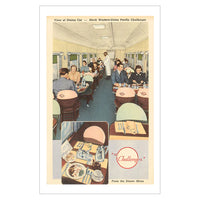 Train's Dining Car Postcard