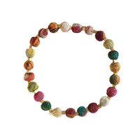 Kantha Dotted Disc Bracelet