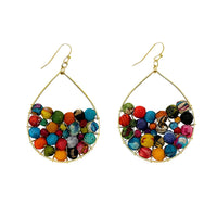 Kantha Teardrop Earrings