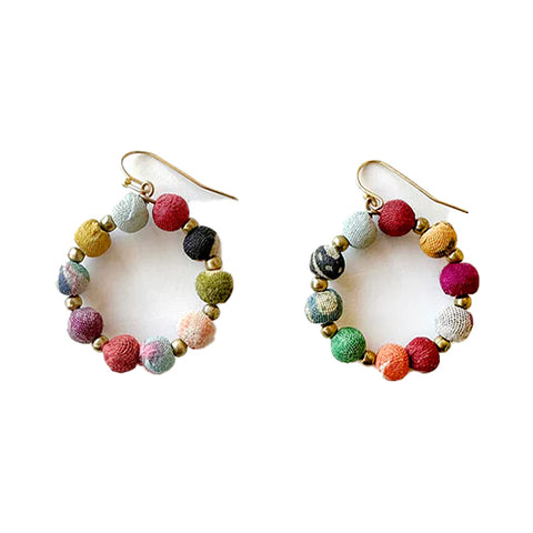 Kantha Encircled Earrings