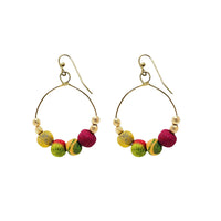 Kantha Gilded Hoop Earrings
