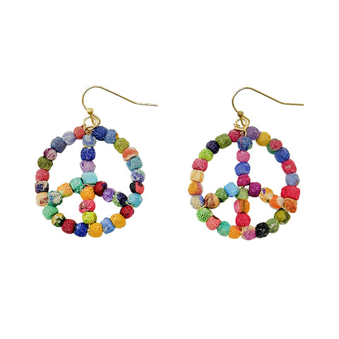 Kantha Milieu Peace Earrings