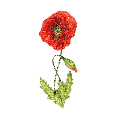 Red Field Poppy Brooch