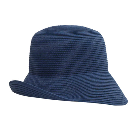 Navy Six Way Straw Hat