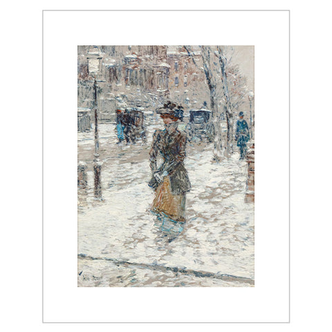 Frederick Childe Hassam Lady Walking 5th Avenue Postcard
