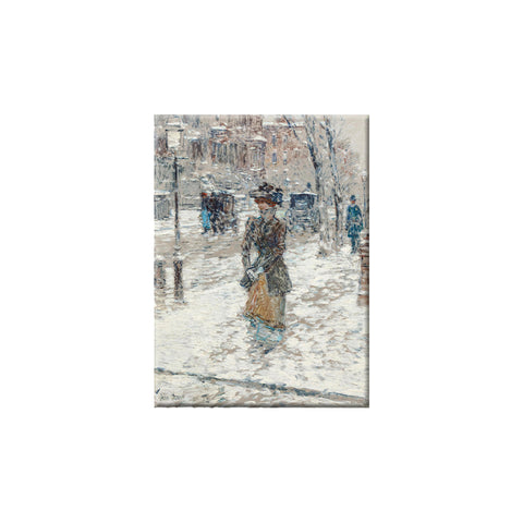 Frederick Childe Hassam Lady Walking 5th Avenue Magnet