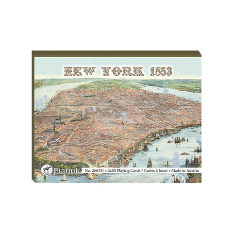 New York 1853 Map Playing Cards
