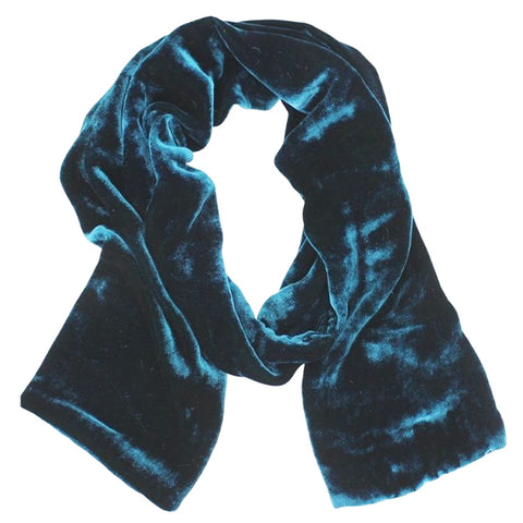 Teal Velvet Shawl