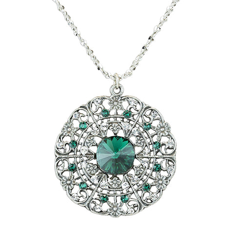 Emerald Green Wreath Necklace