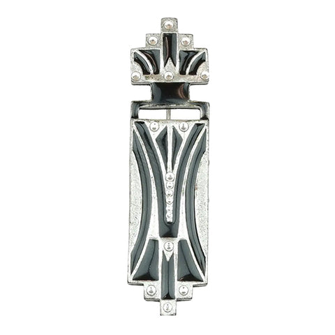 Art Deco Crystal Linear Brooch