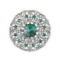 Emerald Green Wreath Brooch