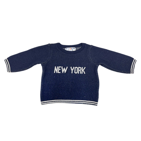 Toddler Sized New York Raglan Stripe Sweater