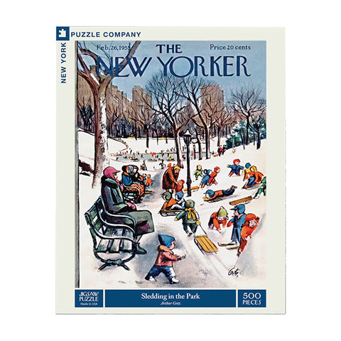 Sledding in the Park 500-Piece Puzzle