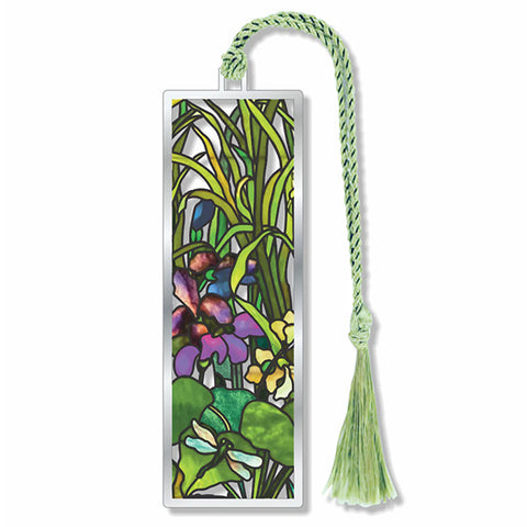 Iris, Lily, Cattail, and Dragonfly Bookmark
