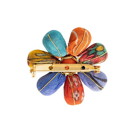 Kantha Posy Brooch