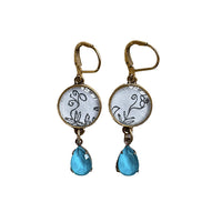 Botanical Blue Earrings