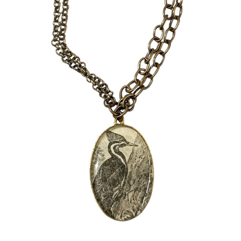 Pileated Woodpecker Collar Necklace