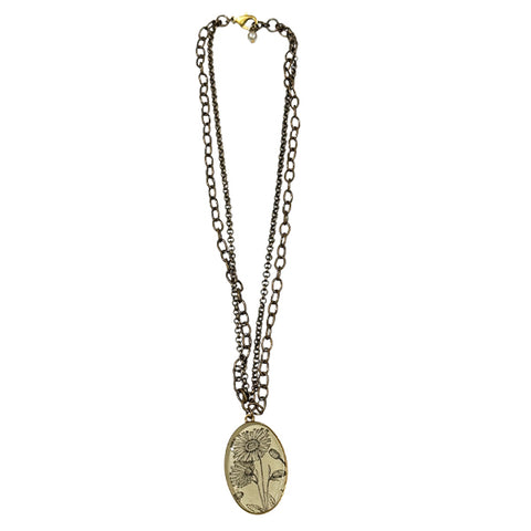 Tobacco Flower Collar Necklace