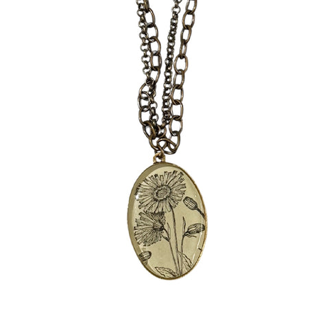 Tabacco Flower Collar Necklace