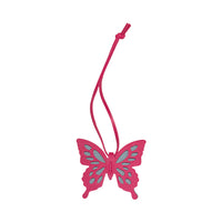 Fuschia Blue Butterfly Bag Charm