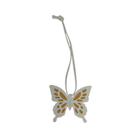 Yellow White Butterfly Bag Charm