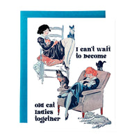 Art Deco Cat Ladies Notecard