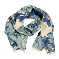 Blue Peonies Scarf
